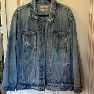 Madewell Oversized Distressed Denim Jacket